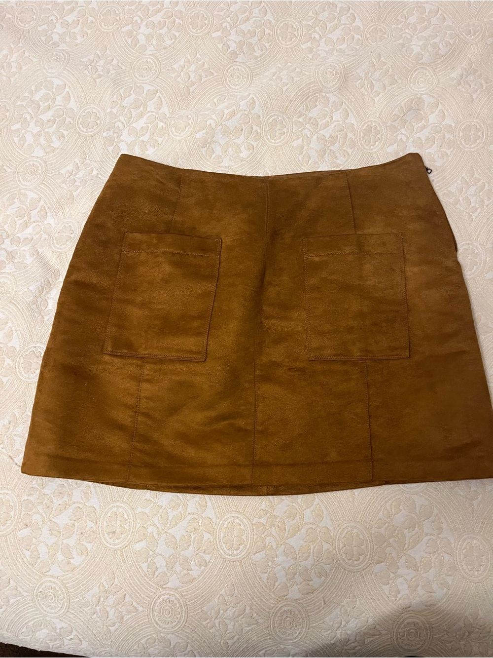 Old Navy Chestnut Brown Suede-Look Mini Skirt